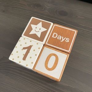 Wooden Milestone Blocks For Baby Photos